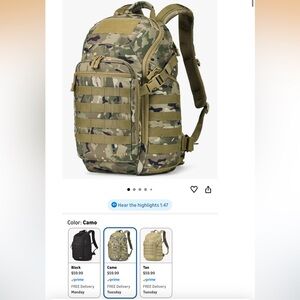 Amhen camo backpack brand new